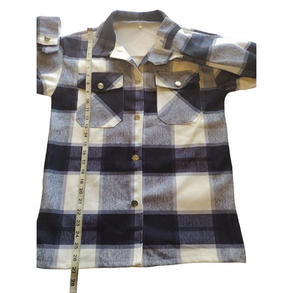 Fall Jacket Womens Large Plaid Button Up Game Night BBQ Football - Picture 5 of 13